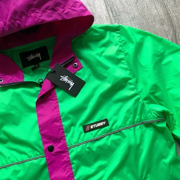 π₯π₯STUSSY - HONEY COMB HOODED WINDBREAKER JACKETπ₯π₯ - Picture 5 of 10